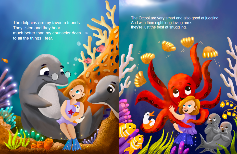 Interior spread from The Ocean In My Eyes